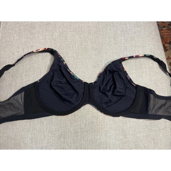 Soma 36D Satin Floral Sensuous Sides Minimizer Underwire Unlined Soft Cup Bra - Picture 6 of 7